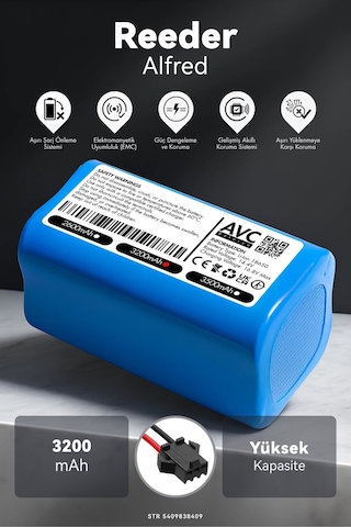 Reeder Alfred 3200mah Robot Süpürge Bataryası G.g