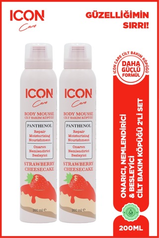 Icon Cilt Bakım Köpüğü Strawberry & Cheesecake 2'li Set