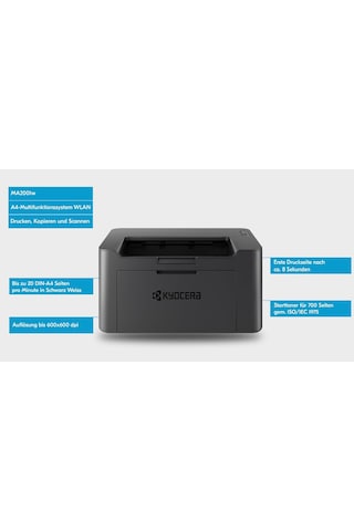Kyocera MA2001W Siyah Beyaz Çok Fonksiyonlu Wifi Lazer Yazıcı
