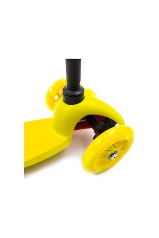 Led Işıklı 3 Tekerlekli Sarı Mini Scooter
