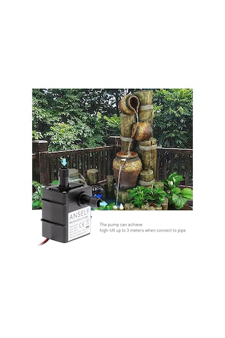 Anself Ultra-sessiz Mini Dc12v 4.2w Mikro Fırçasız Su Yağ Pompası Su Geçirmez Daldırmalı Çeşme Akvaryum Dolaşım 240l/h Yükselti 300cm