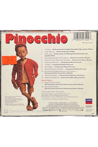 Pinocchio Soundtrack Cd