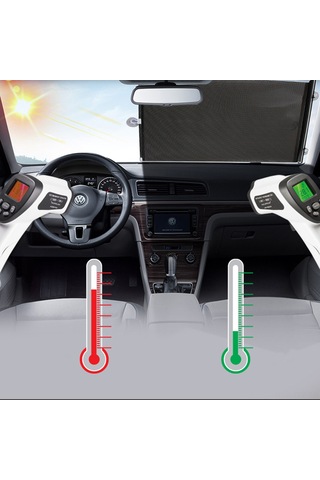 Dianziye Otomatik Genişletilebilir Ön Cam Güneşlik, Araç İçin Isı Ve Güneş Engeli, 58x125 Siyah Ağızlı, Dayanıklı Malzeme