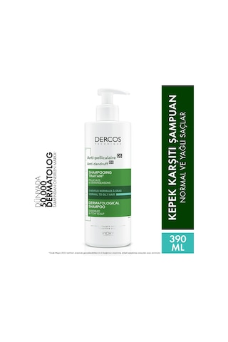 Vichy Dercos Anti-Dandruff Normal ve Yağlı Saçlar İçin Kepek Karşıtı Şampuan 390 ML