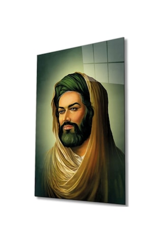 Es10 Es10 Hz. Ali Dini Islami Cam Tablo Ev Ve Ofis Duvar Dekoru Hediyelik Büyük Tablo Dayanıklı Cam