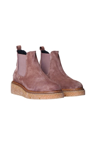 Taupe Bot Kadın Nantes-sy Toni Pons Splıt Leather Ankle Boot Wıth Sıde Elastıcs Kahve