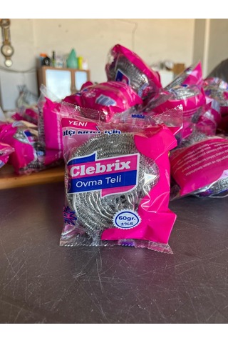 Technow Paslanmaz Çelik Büyük Endüstriyel Boy Bulaşık Ovma Teli Jumbo Boy 60 Gr