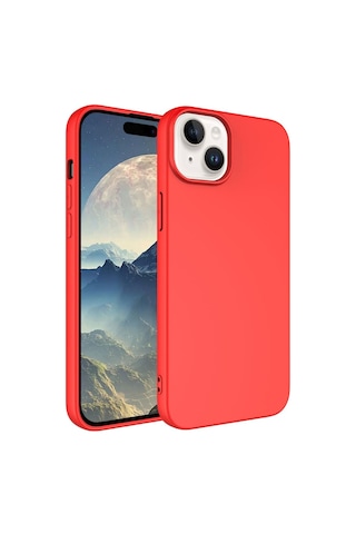 Apple Uyumlu iPhone 15 Plus Kılıf Zore Lsr Lansman Kapak Kırmızı