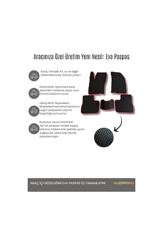 Skoda Super B 2015-2024 Arası Araca Özel Yeni Nesil Eva Mat Oto Paspas Havuzlu Eva Araba Paspası