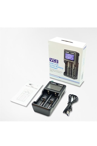Xtar Vc2 Usb Lcd Ekran Akıllı Şarj Ve Test Cihazı 3.7V Li-İon