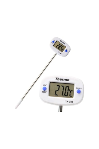 Primex Px-60 Digital Mutfak Termometresi, Yemekler İçin Dijital Termometre, Paslanmaz Çelik Sıcaklık Ölçer