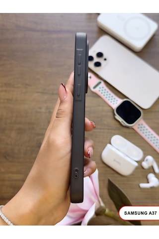 Samsung Galaxy A37 Uyumlu Kamera Korumalı Darbeye Dayanıklı Renk Atmayan Keep Silikon Kılıf Siyah