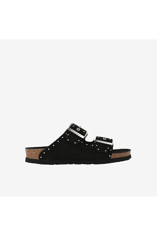 Terlik Kadın G105592 Genuins Honolulu Lead Velour Black siyah