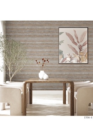 Adawall Vera 1506-4 Kabartmalı Yatay Sade Düz Desenli Duvar Kağıdı