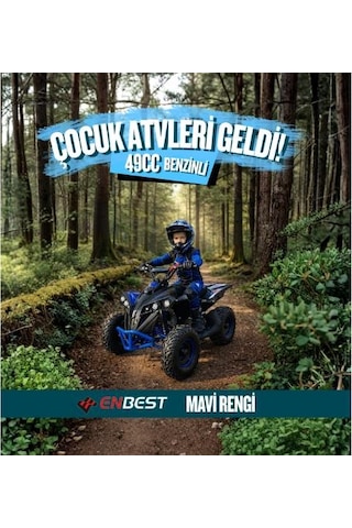 Enbest 49 Cc Benzinli Çocuk Atv 4-12 Yaş Mavi