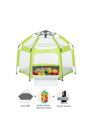 Foldy Plus Katlanabilir Bebek Ve Çocuk Oyun Parkı-alüminyum-kolay Kurulum,oyun Matı Ve Toplar