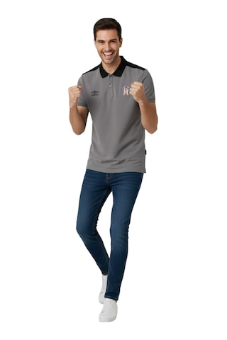 Beşiktaş Lisanslı Umbro Gri Polo T-shirt Lazer Kutu Gri