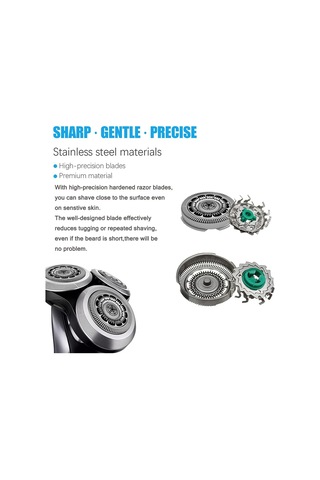 Philips Norelco 6000 Serisi 6000 İçin Yedek Bıçaklar İle Uyumlu Sh60 Yedek Başlıklar Philips Serisi 6000 Tıraş Makinesi S6810/82, S6850/85, S6880/81, Yükseltilmiş Sh60 Kafaları İçin Yedek Başlıklar