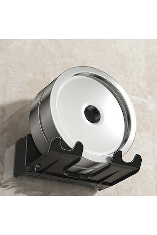 Ganzhoushop Saç Kurutma Makinesi Rafı, Duvara Monte Banyo Saç Kurutma Makinesi Rafı Düzenleyici Matkapsız Kurutma Makinesi Askısı Banyo Dekorusiyah Çok Renkli