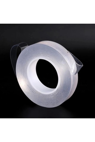 2 Metre X 3 Cm Şeffaf Güçlü Nano Çift Taraflı Silikon Jel Yapıştırıcı Bant