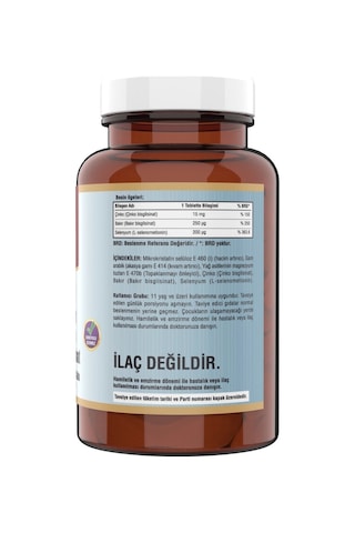 Ncs Çinko (Zinc) Bisglisinat Selenyum Bakır Bisglisinat 60 Tablet
