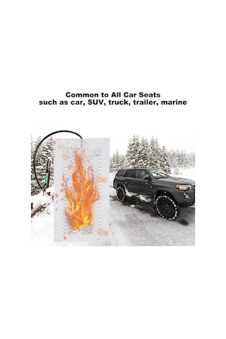 Besthome1 12v Karbon Fiber Araç Koltuk Isıtıcı Yastığı - 2'li Paket, Ayarlanabilir Sıcaklık, Kesilebilir Tasarım, Konforlu Yalı