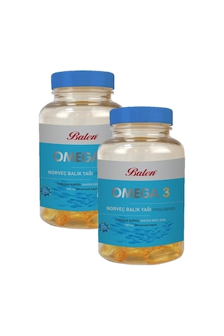 Balen Omega 3 Norveç Balık Yağı 1380 MG  200 Kapsül 2 Adet