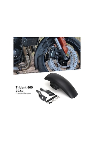 Nayomiglow Motosiklet Aksesuarları Ön Çamurluk Çamurluk Uzatma Uzatma Kiti Trident660 Trident 660 Trıdent 660 2021-2024 Siyah