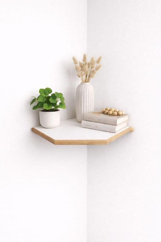 Köşe Raf Düzenleyici Mdf Açık Beyaz