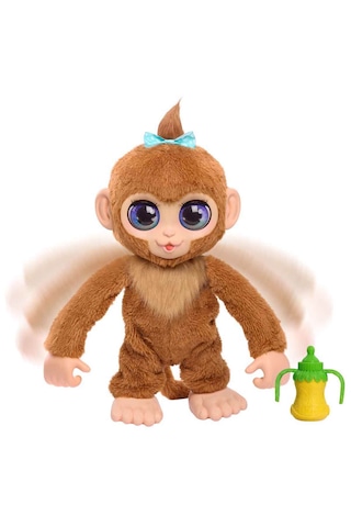 Giochi Presiozi Sesli Ve İnteraktif Furreal Yavru Maymun Fıstık 40 Cm Fur06000 Kahverengi