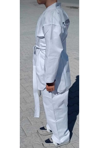 Nabız Taekwondo Nabız Tekvando Tekvando Acemi Elbise Kıyafeti Dobok Beyaz Yaka Beyaz