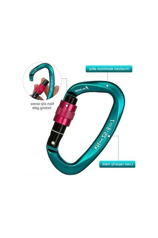 Pazly Vidalı Tırmanma Karabina Klips Kilitli Profesyonel D-şekilli 25kn Ao Renkli Kanyoning Ekipmanı Hamak Hafif Çok Renkli