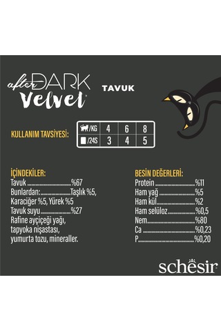 Schesir After Dark Mousse Tavuk Etli Tahılsız Yetişkin Kedi Konservesi 80 Gr