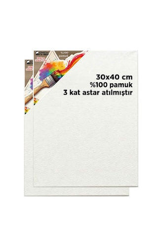 30x40 Cm Tuval 2adet Birlikte . 1.kalite %100 Pamuk 3 Kat Astar Atılmıştır 2 Adet
