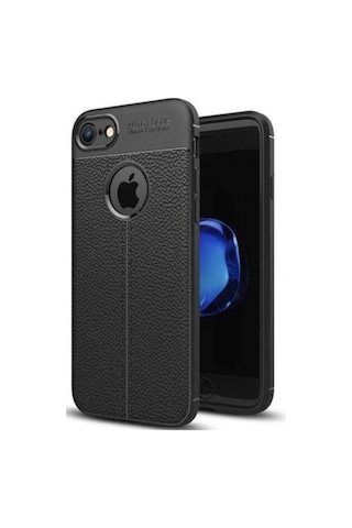 Microcase Apple Uyumlu iPhone Se 2022 Leather Tpu Silikon Kilif - Siyah 547515550