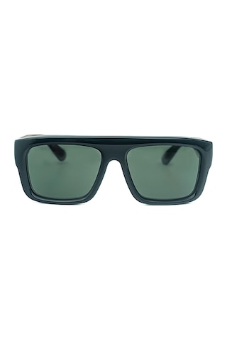 Gucci Gg 1461s 001 55 Unisex Dikdörtgen Siyah Kemik Güneş Gözlüğü