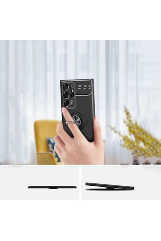 Zore Galaxy S22 Ultra Uyumlu Ravel Silikon Kılıf-kırmızı Kirmizi