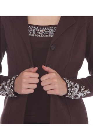 Bulalgiy Kadın Kahverengi Twinset Blazer Ceket - Bga105868Ts