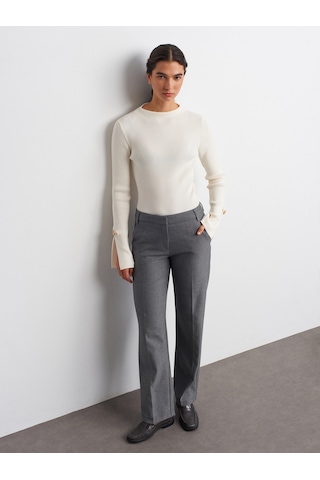 Dilvin 72187 Düşük Bel Pantolon-gri Gri