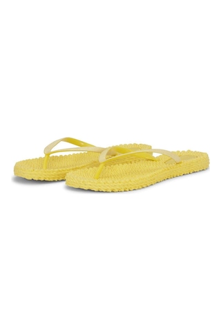 Ilse Jacobsen Pale Banana Cheerful01 - Sarı Simli Parmak Arası Terlik-7020 Sari
