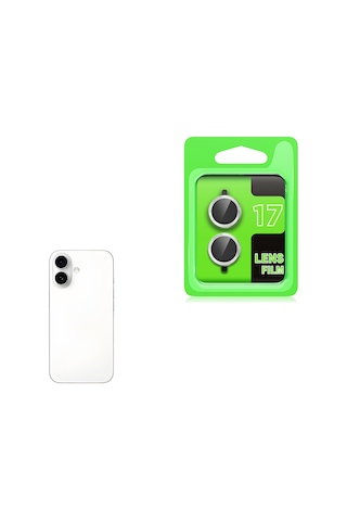 Adige İphone Uyumlu 17 Lens Koruyucu Gümüş + Ekran Koruyucu Gümüş