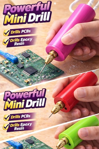 Usb Mini Drill Matkap Seti 7 Parça Mandren Seti+ 3 Adet Mikro Matkap Ucu Hassas Delme & Dıy-mını-usb-10-fıstık Yeşili