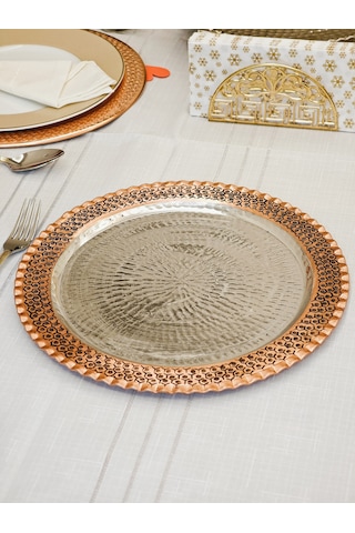 Bakır Supla Servis Tabak 30 Cm