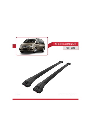 Mercedes Viano 2010-2014 Arası İle Uyumlu Ace-1 Ara Atkı Tavan Barı Siyah