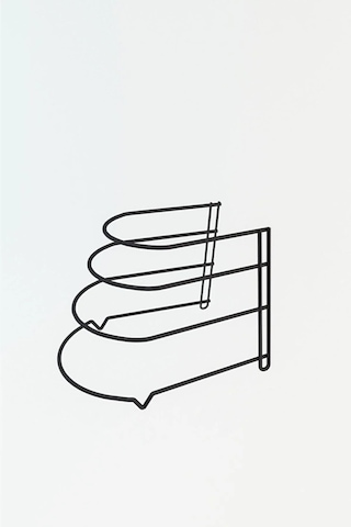 Suntel Tava Düzenleyici Tava Rafı Organizer Krom Renk Siyah