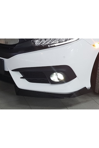 Honda Civic Fc5 Ön Tampon Flap Lip Siyah Piano Black Çıkıntılı