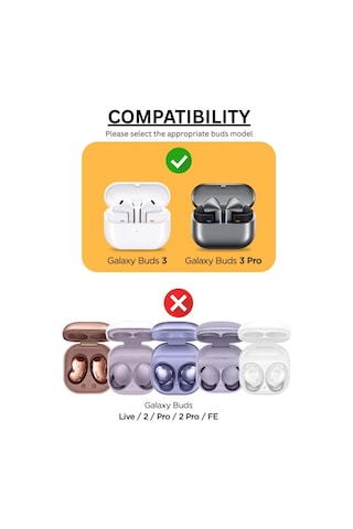 Samsung Galaxy Buds 3 Fe / Buds 3 Pro / Buds 3 İle Uyumlu Kılıf Kilitli Tpu Premium Matte Trip Case Beyaz