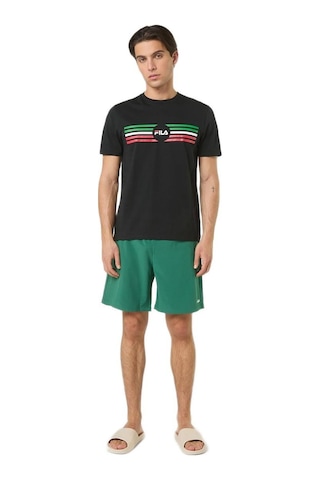 Fila Fam1221.80010 Padule Regular Logo Graphic Erkek Spor Tişört Siyah
