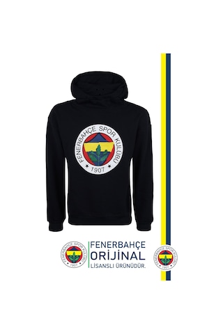 Fenerium Fenerbahçe Logolu Lacivert Kapüşonlu Sweat Kutulu 061 Lacivert