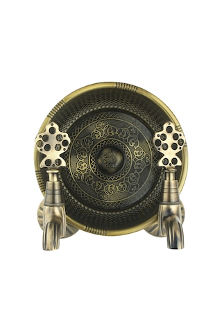 FKN İkili Hamam Taslı Antik Osmanlı Musluk